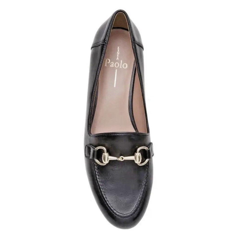 Linea Paolo Women Size Maura Essential Golden Bit Leather Loafers Classic *READ*